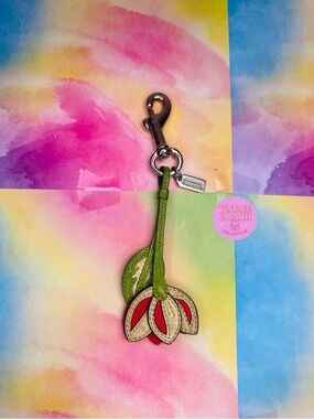 Coach drooping tulips charm